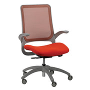 24.4" x 22.4" x 38" Orange Mesh - Fabric Office Chair
