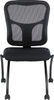 Set of 2 Ergonomic Black Mesh Rolling Guest Chairs