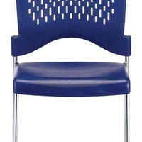 Set of 4 Navy Professional Plastic Guest Chairs