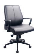 25.5" x 28.75" x 40" Black Leather Chair