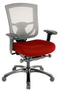 27.2" x 25.6" x 39.8" Red Mesh-Fabric Chair