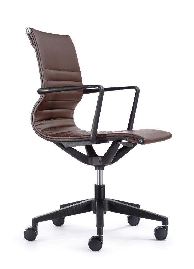 23.8" x 20.8" x 35.8" Brown Vinyl Felx Tilt Chair