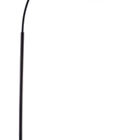 Black Metal Floor Lamp with Adjustable Arc