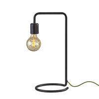 Industrial Matte Black Finish Metal Desk Lamp with Vintage Edison Bulb