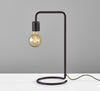 Industrial Matte Black Finish Metal Desk Lamp with Vintage Edison Bulb