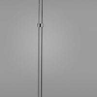 Floor Lamp with Two Adjustable Brushed Steel Metal LED Tube Shades with Black Marble Base