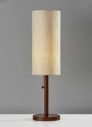 Slim Silhouette Walnut Wood Table Lamp