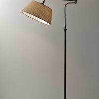 Dark Bronze Metal Floor Lamp with Adjustable Swing Arm