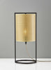 Tall Fashionable Cane Shade Table Lantern Lamp