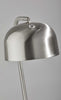 Brushed Steel Metal Adjustable Dome Shade and White Swirled Marble Base Desk Lamp