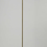 Shiny Gold Finish Metal Torchiere Floor Lamp with Frosted Inner Shade