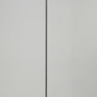 Shiny Chrome Finish Metal Torchiere Floor Lamp With Frosted Inner Shade