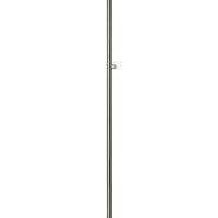 Brushed Steel Metal LED Torchiere with White Frosted Tube Glass Shade