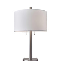 Classic Brushed Steel Metal Table Lamp