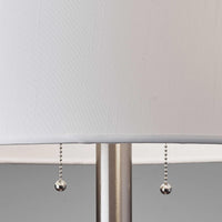 Classic Brushed Steel Metal Table Lamp