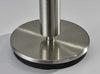 Brushed Steel Metal Stout Pole with Tall Silk Shade Table Lamp