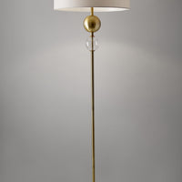 20" X 20" X 69" Brass Metal Floor Lamp