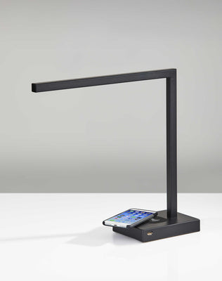 Slender Bar Black Metal LED Charging Desk Light