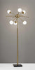 Orbital Sphere Brass Metal LED Floor Lamp