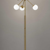 Orbital Sphere Brass Metal LED Floor Lamp