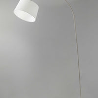 Sweeping Curve Floor Lamp in Satin Steel