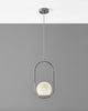 Hanging Globe Light in Loop Pendant