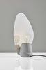 White Fin Concrete Table Lamp