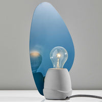 Turquoise Fin Concrete Table Lamp