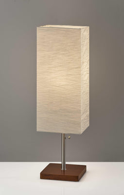 Wildside Paper Shade with Walnut Wood Table Lamp