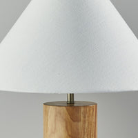 Canopy Natural Wood Block Table Lamp