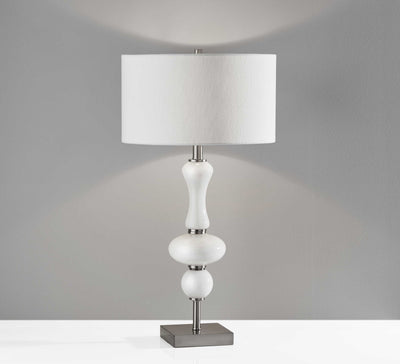 Glam Spherule Milky White Glass Table Lamp