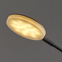 Three Color Adjustable Floor Lamp Black Metal Saucer LED