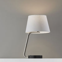 Palm Desert Brushed Steel Metal Charging Table Lamp