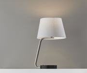 Palm Desert Brushed Steel Metal Charging Table Lamp