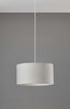 White Fabric Sleek Drum Pendant Lamp