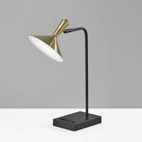 Brass Spotlight Black Metal LED Desk Lamp