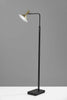 Adjustable Brass Spotlight Led Floor Lamp In Black Metal