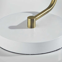 Brass Cinch White Metal Desk Lamp