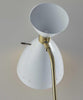 Brass Cinch White Metal Desk Lamp