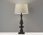 Set of 2 Black Sculpted Statuesque Table Lamps