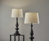 Set of 2 Black Sculpted Statuesque Table Lamps