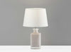 10" X 10" X 16.5" Light Purple Glass Table Lamp