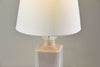 10" X 10" X 16.5" Light Purple Glass Table Lamp