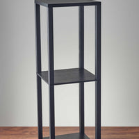 35" H Basic Black Book Case End Table