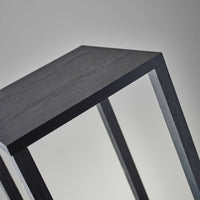 35" H Basic Black Book Case End Table