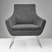 Dark Grey Upholstered Armchair