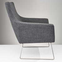 Dark Grey Upholstered Armchair