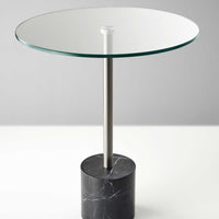 Brushed Steel End Table