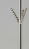 12" X 68" Brushed Steel Brushed steel pyramid Coat Rack