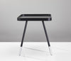 Contemporary Black Wood Grain Tray Top Side End Table